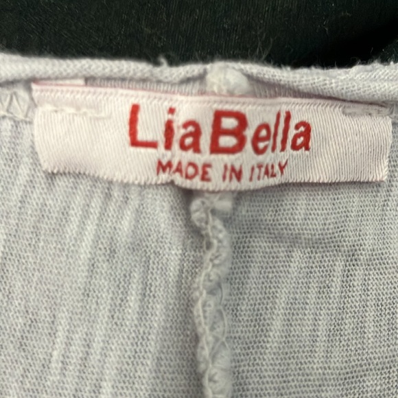 Lia Bella Large Gray Linen/Cotton Dress Midi/Maxi - Picture 4 of 5